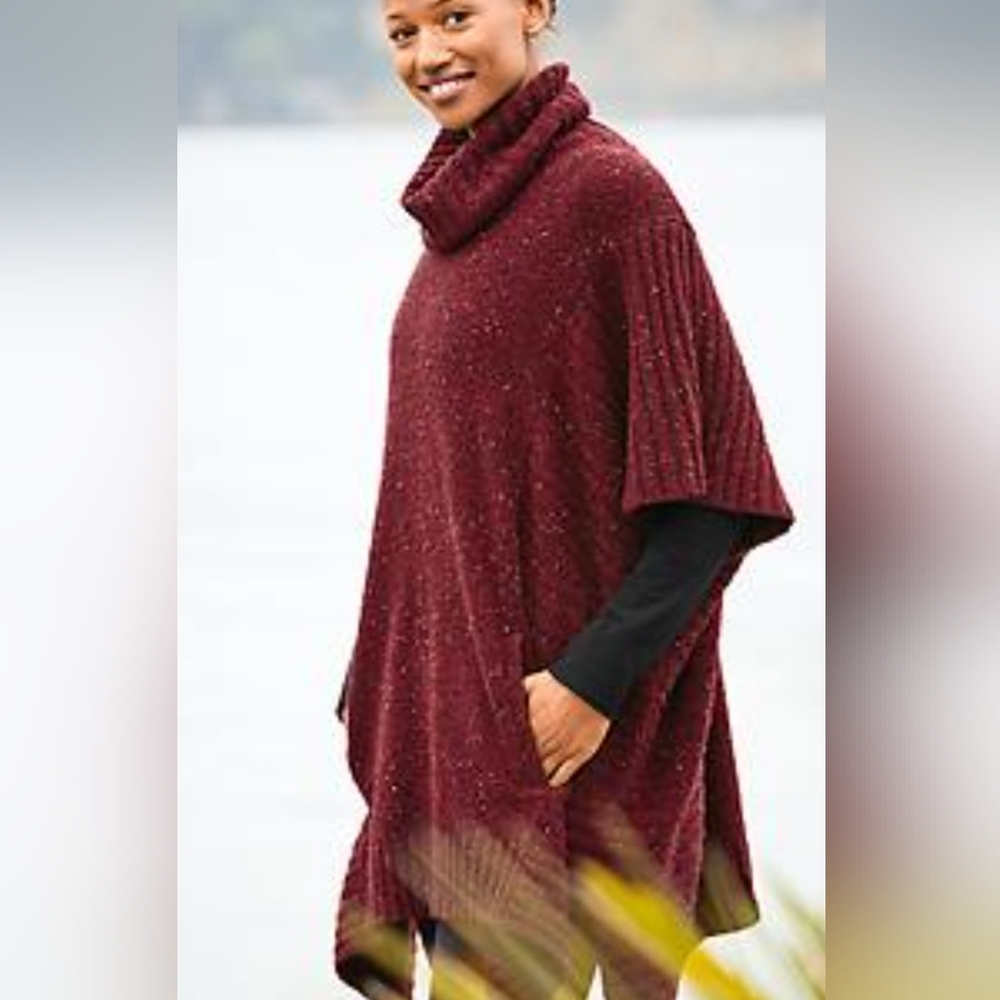 Athleta Turtleneck Sweater Poncho